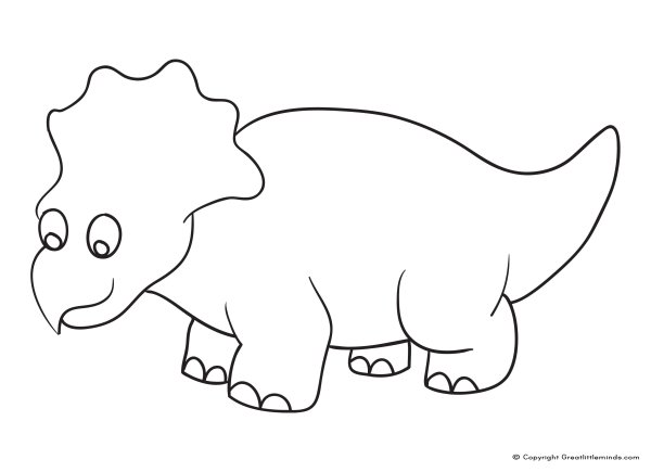 Трафарет динозавра для вырезания