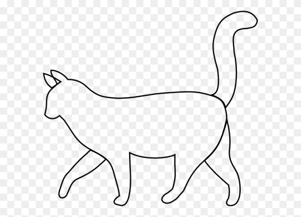 Контурное изображение кошки