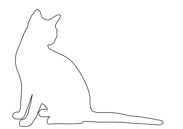 Трафарет кошки для вырезания