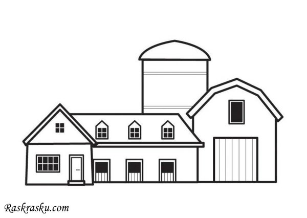 Раскраска здания