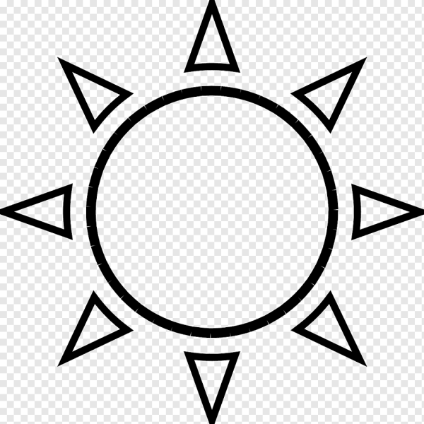 Раскраска. Солнышко