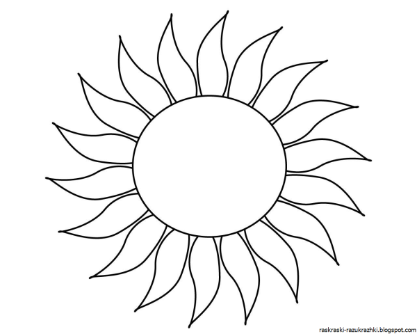 Солнце рисунок карандашом