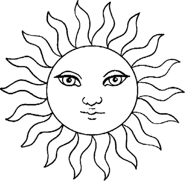 Солнце схематично