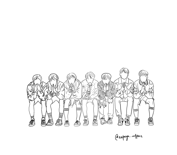 BTS Lineart печатать