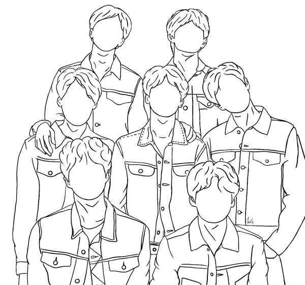 BTS line Art