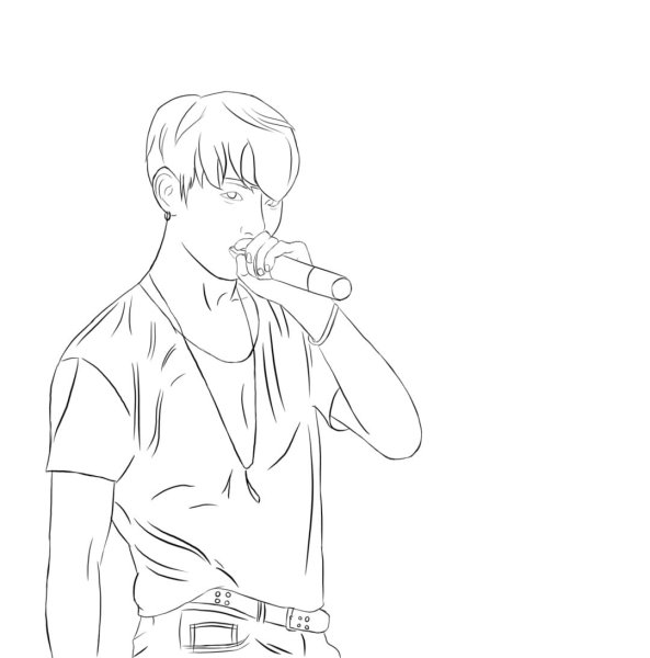 BTS раскраска Тэхен