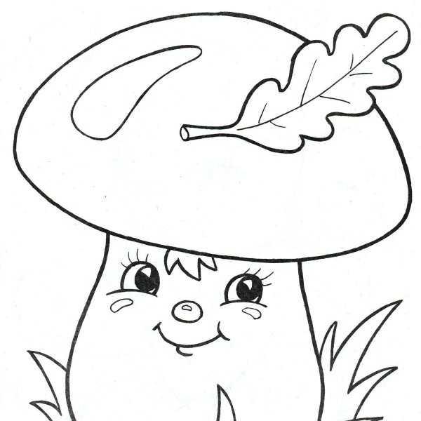 Гриб трафарет для вырезания