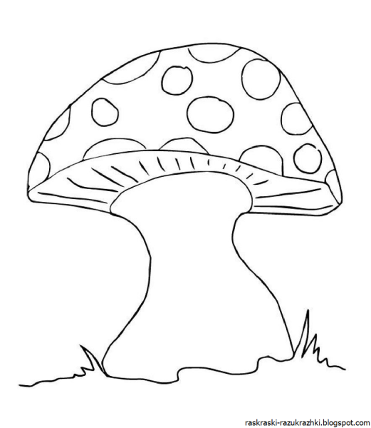 Гриб трафарет для вырезания