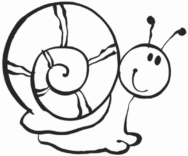 Улитка раскраска для детей