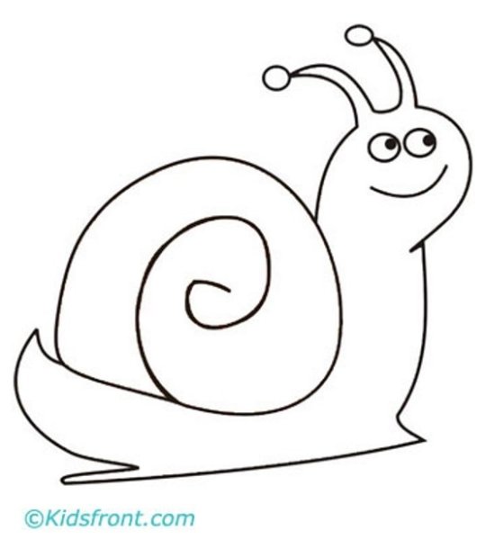 Улитка раскраска