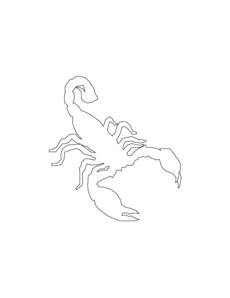 Тату трайбл Скорпион