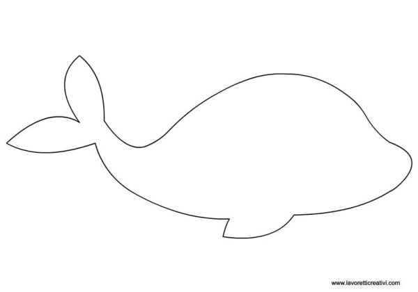 Кит раскраска для малышей