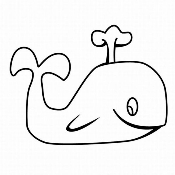 Раскраска. Кит