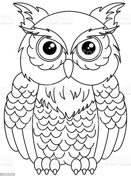 Трафарет Совы для поделки