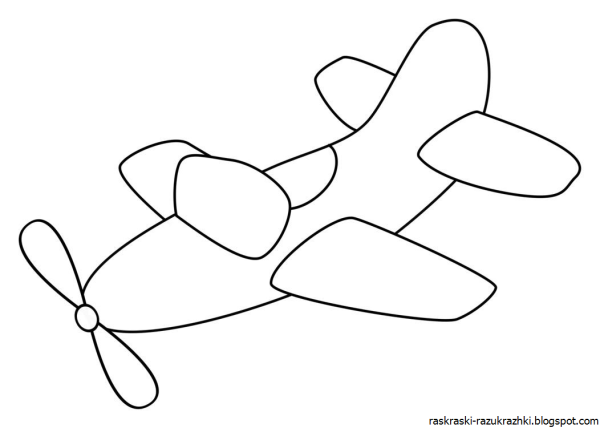Трафарет самолета для рисования