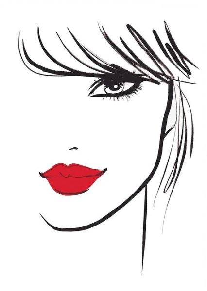 Силуэт женского лица