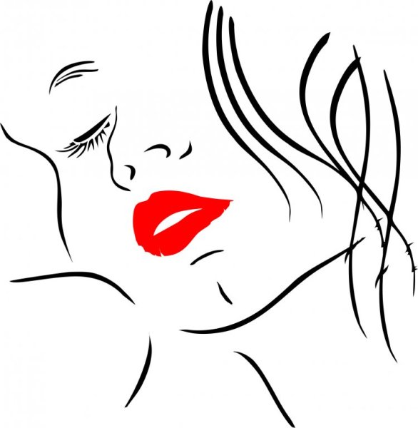 Очертания женского лица