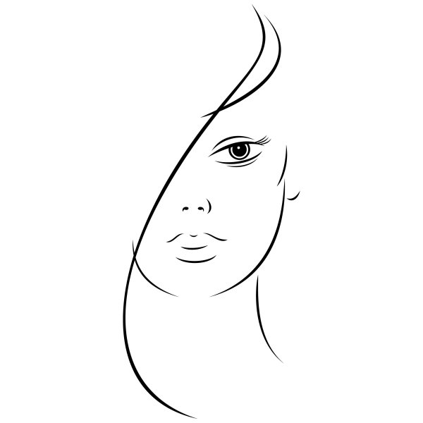 Силуэт женского лица