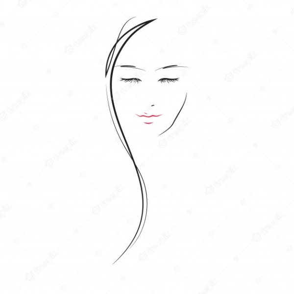 Очертания женского лица