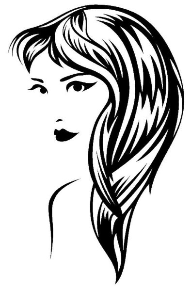 Красивый трафарет для стрижки