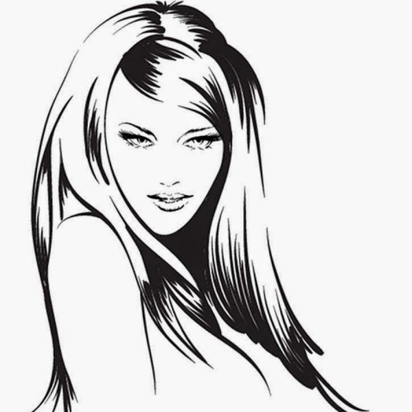 Лицо женщины рисунок