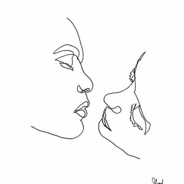 Лицо одной линией