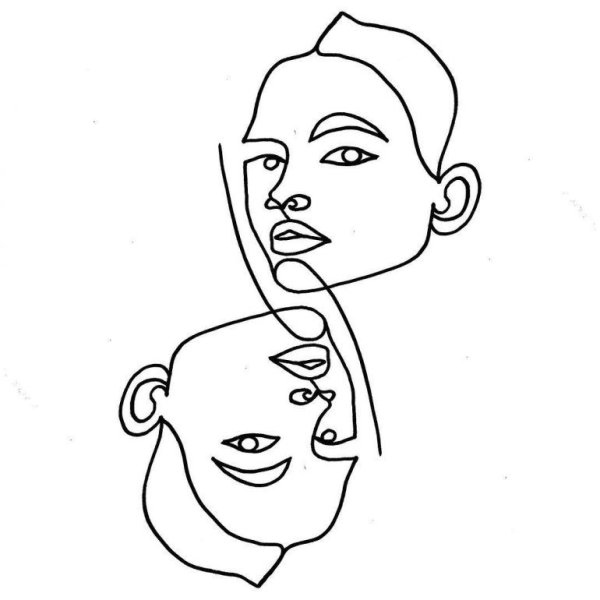 Контурные рисунки лица