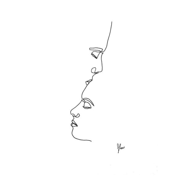 Профиль лица одной линией