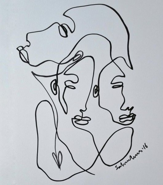 Стилизация женского лица