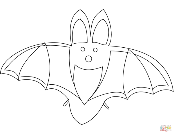Летучая мышка раскраска
