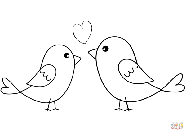 Птичка контур