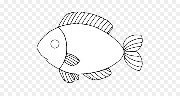 Рыба раскраска для малышей простая