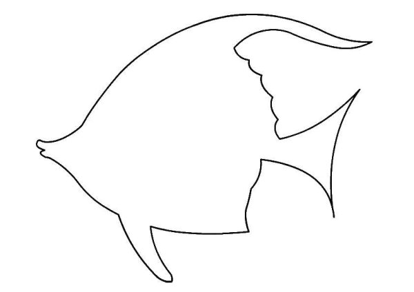 Трафарет рыбы для вырезания