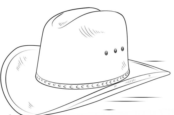 Шляпа раскраска