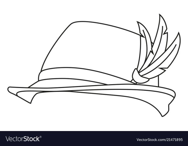 Шляпа ведьмы трафарет