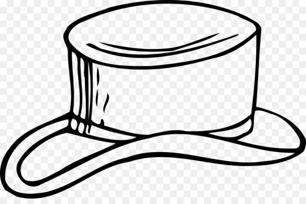 Шляпа котелок контур