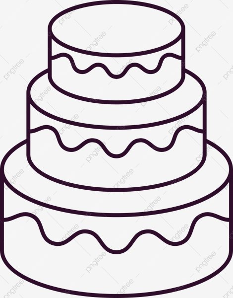 Тортик с вишней раскраска