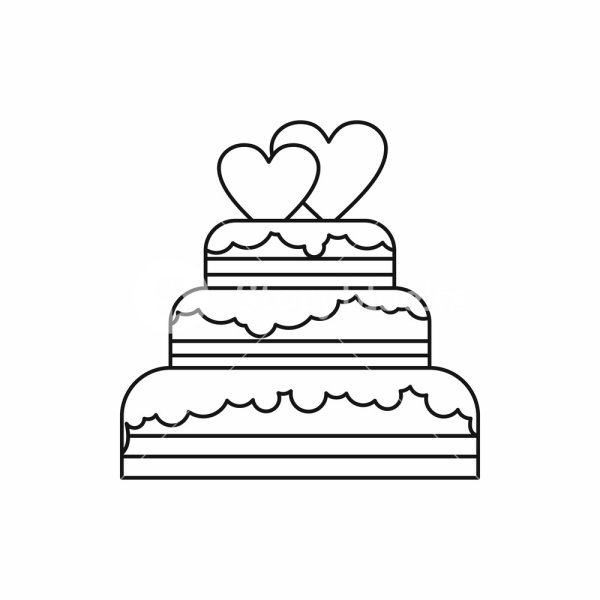 Тортик рисунок чб