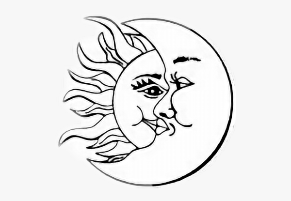Солнце и Луна раскраска