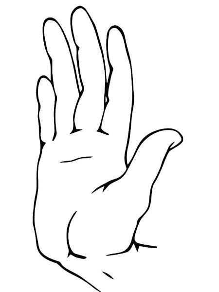 Рука раскраска