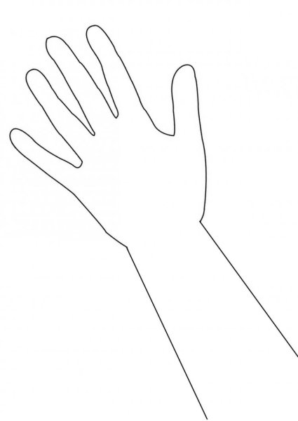 Ладонь раскраска