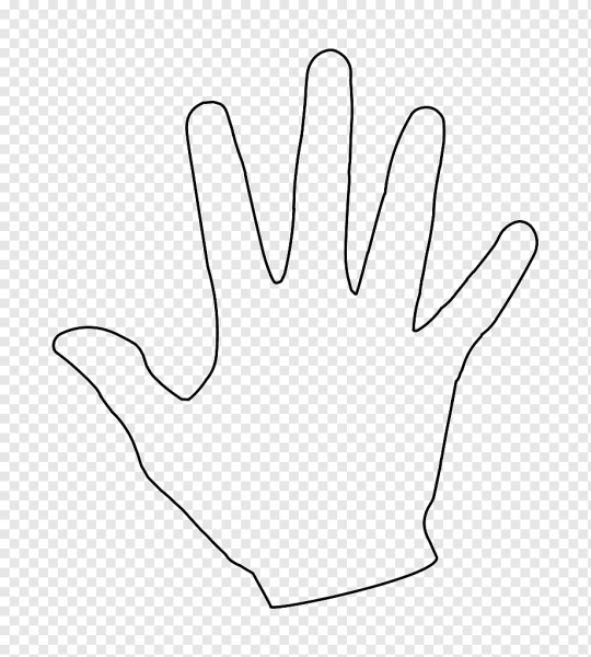 Трафарет детской ладошки для вырезания