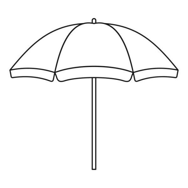 Зонтик контур рис