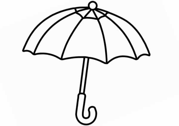 Зонтик раскраска
