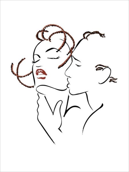 Контур мужчины и женщины