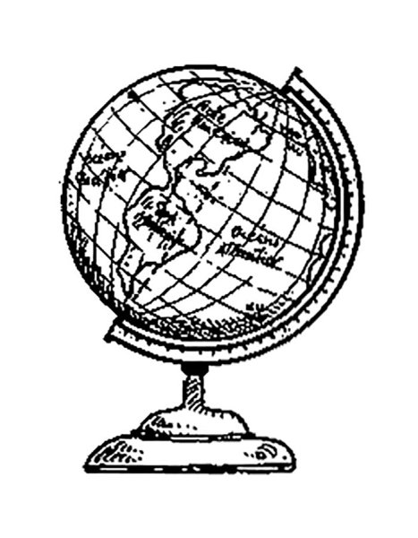 Глобус раскраска для детей