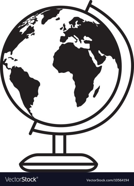 Глобус раскрашенный