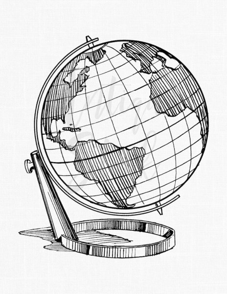 Глобус раскраска для детей