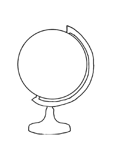 Контур глобуса на прозрачном фоне