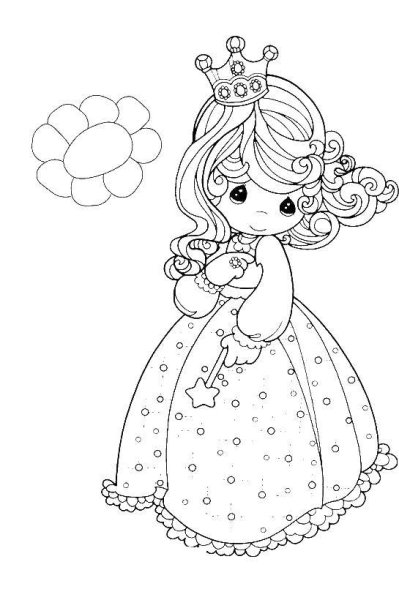 Принцесса. Раскраска